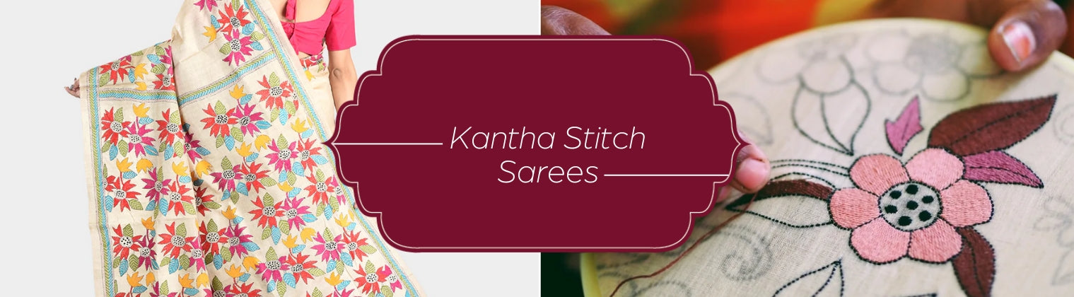 Kantha Stitched Saree