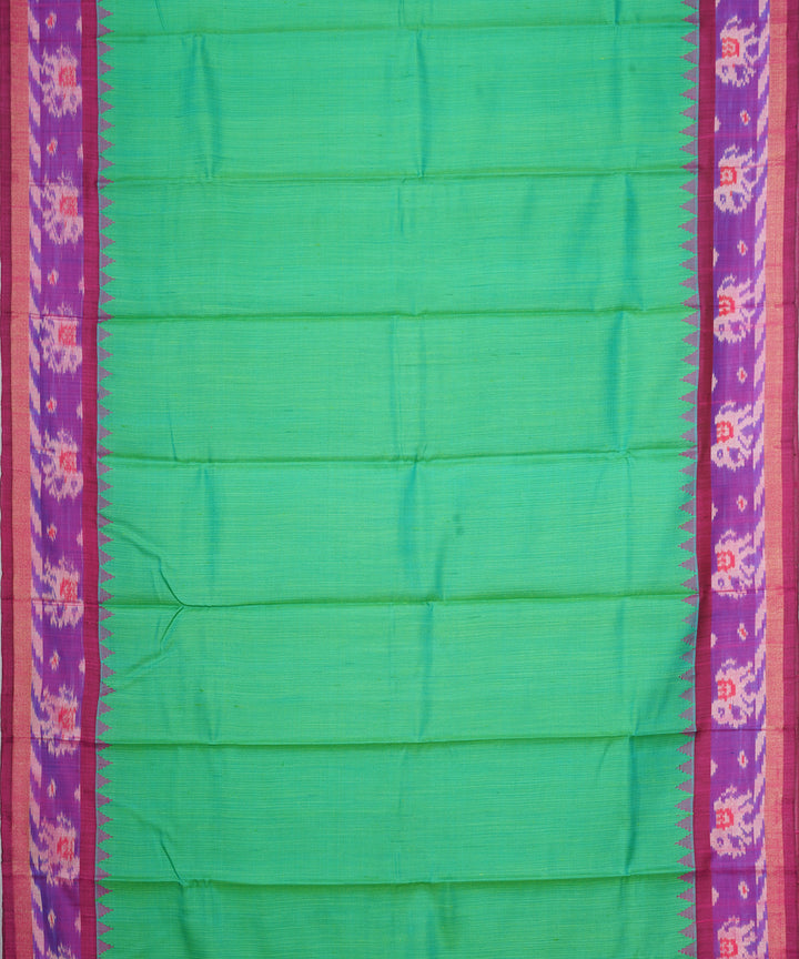 Light green pink gadwal handloom silk saree