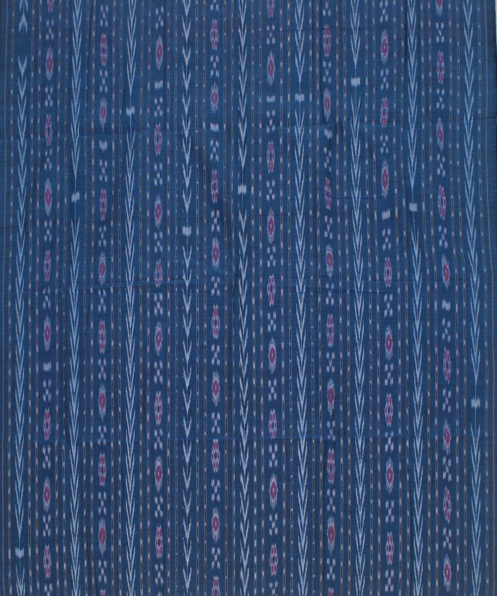 2.4 m indigo handwoven cotton nuapatna kurta material