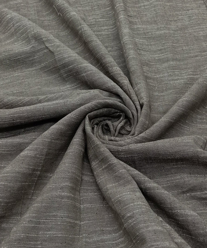 Grey handwoven cotton khadi fabric
