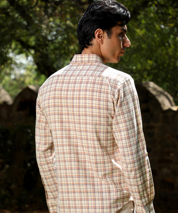 Rangsutra Arka cotton checked full sleeve shirt