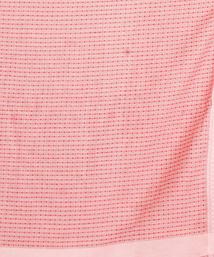 Light pink handwoven bengal cotton silk saree