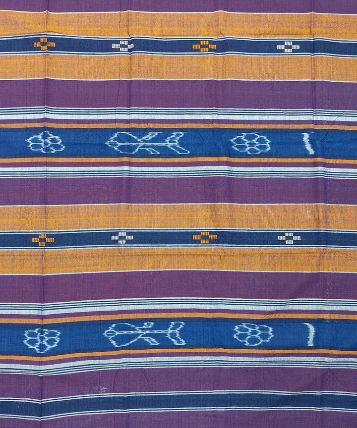 Multicolor handwoven sambalpuri cotton single bedsheet