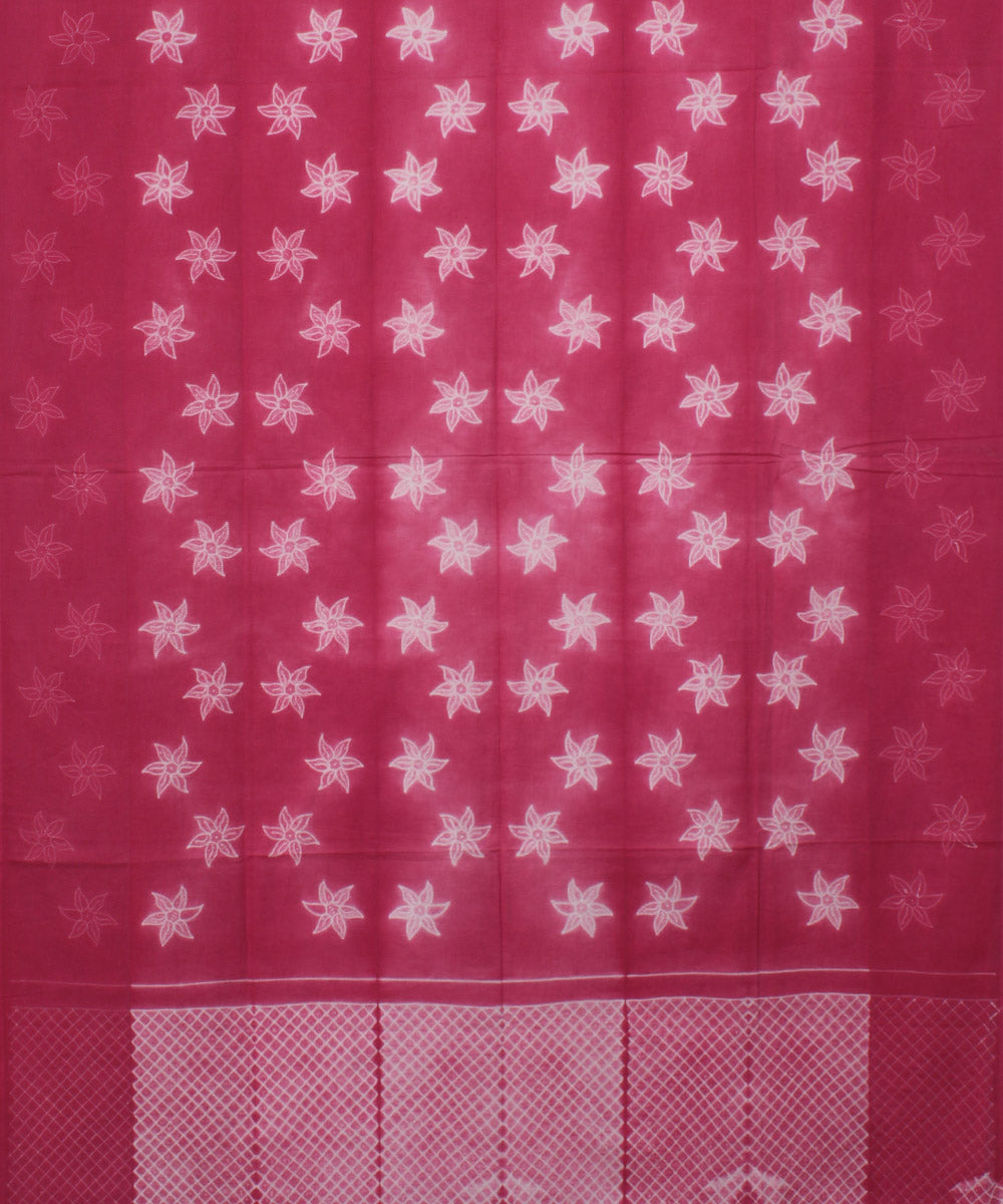 3m Pink cotton handwoven shibori kurta material