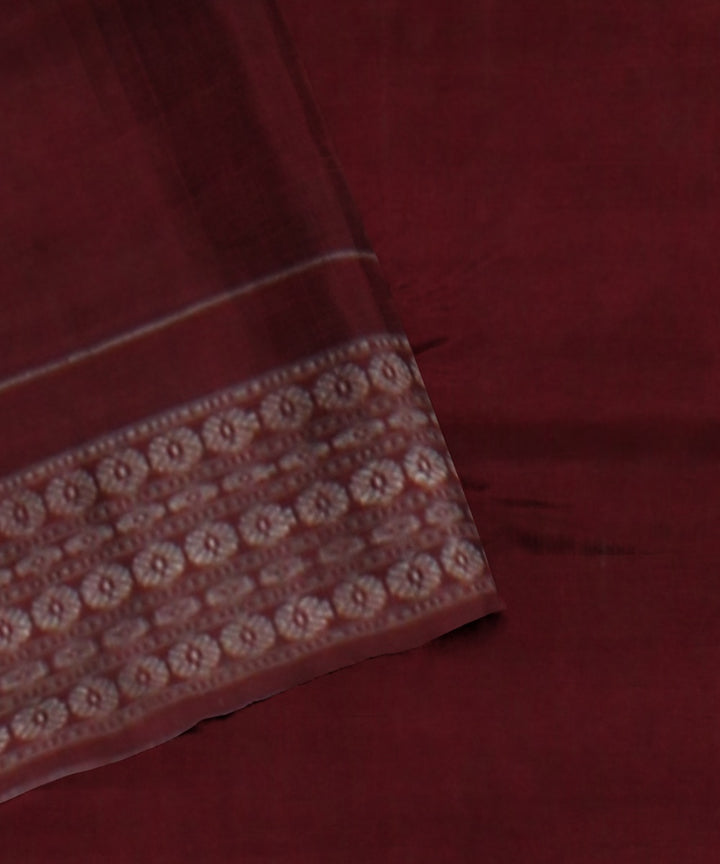 Red coffee brown silk handloom sambalpuri saree