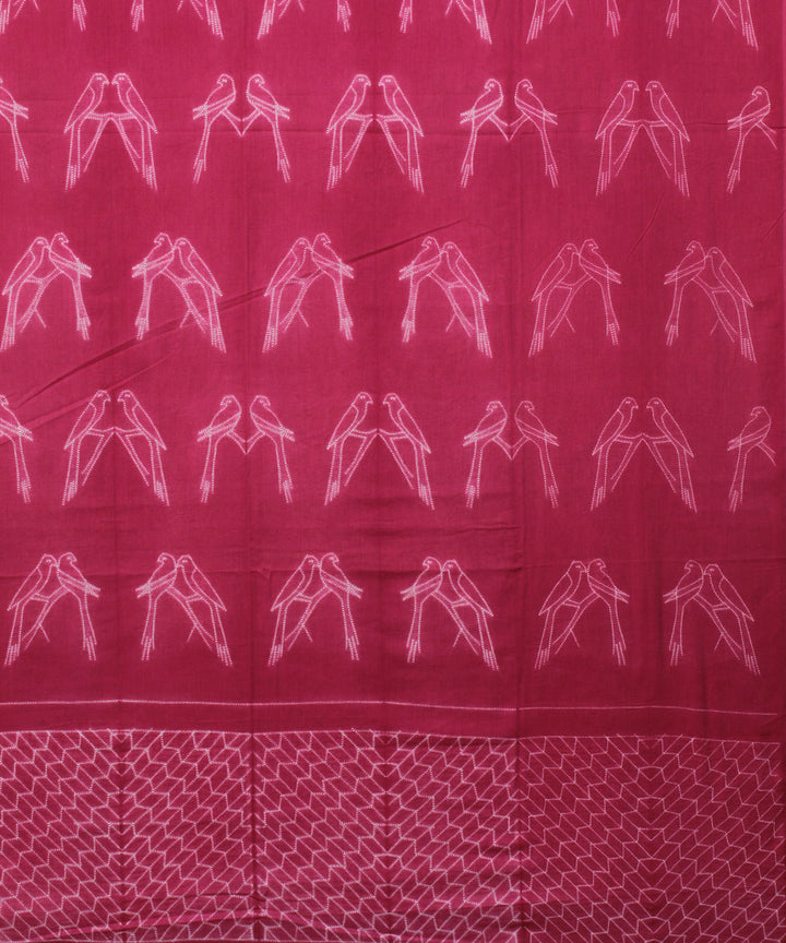 3m Pink handwoven cotton shibori kurta material
