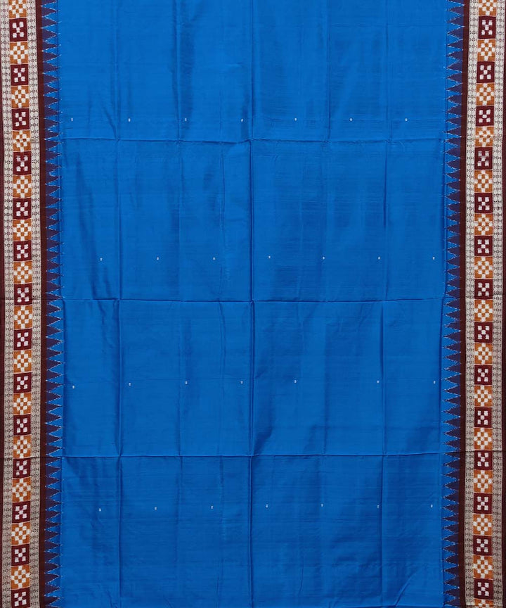 Navy Blue maroon Silk Handwoven Bomkai Saree
