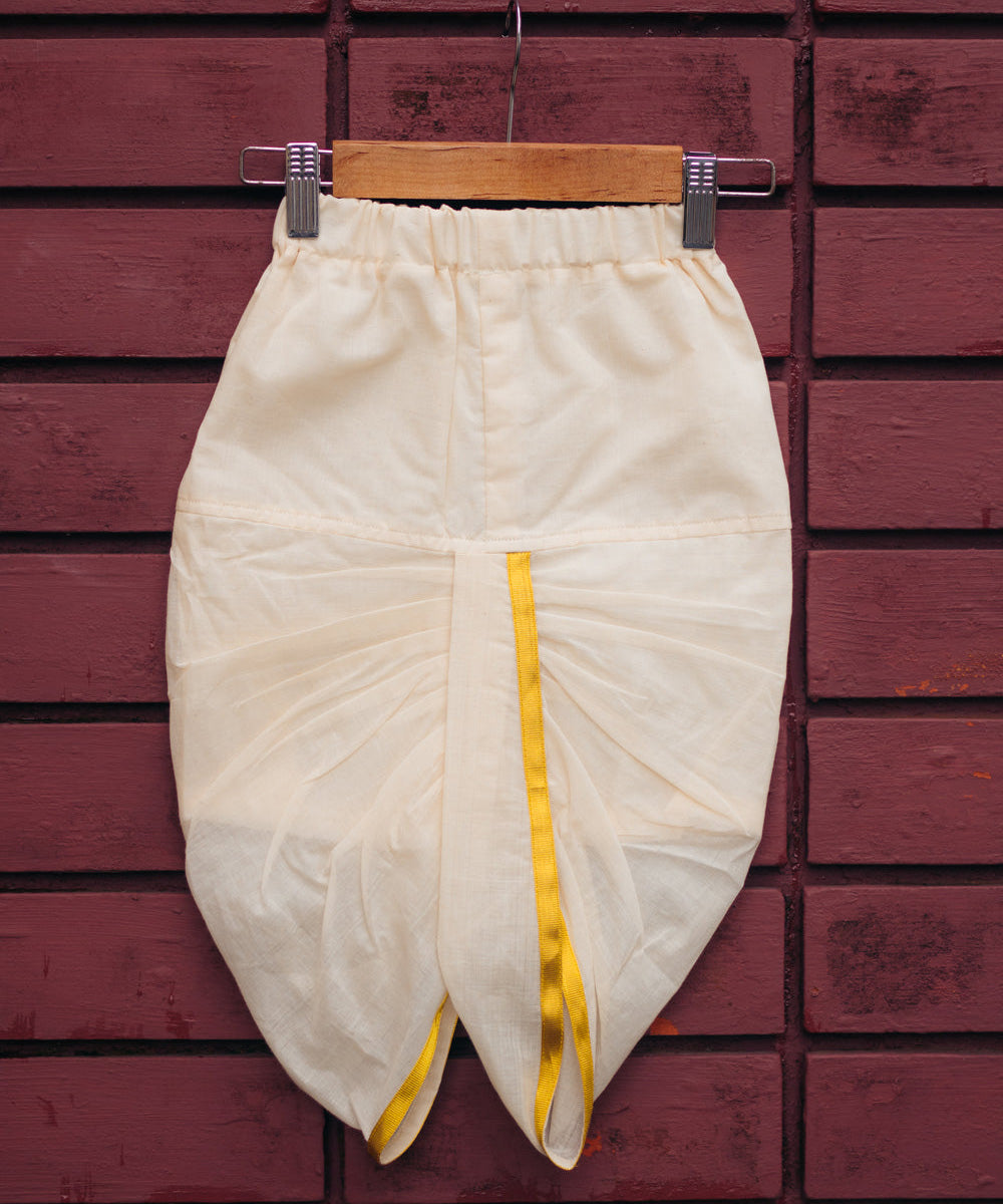 Nakul white handwoven cotton dhoti pant