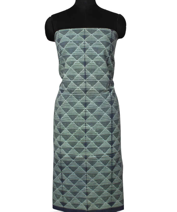 2.5m Grey handwoven shibori cotton kurta material