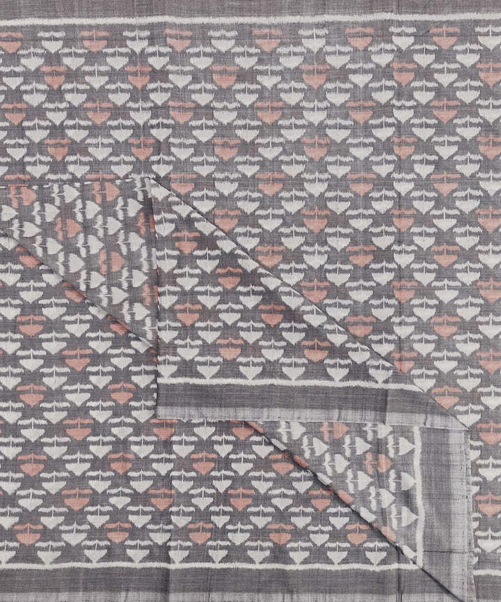 Grey white handwoven cotton sambalpuri kurta material