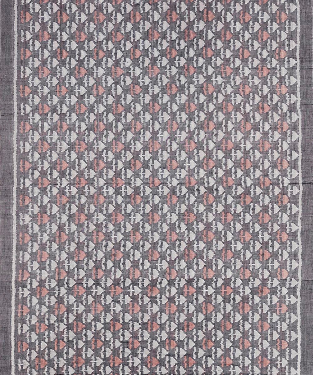 Grey white handwoven cotton sambalpuri kurta material