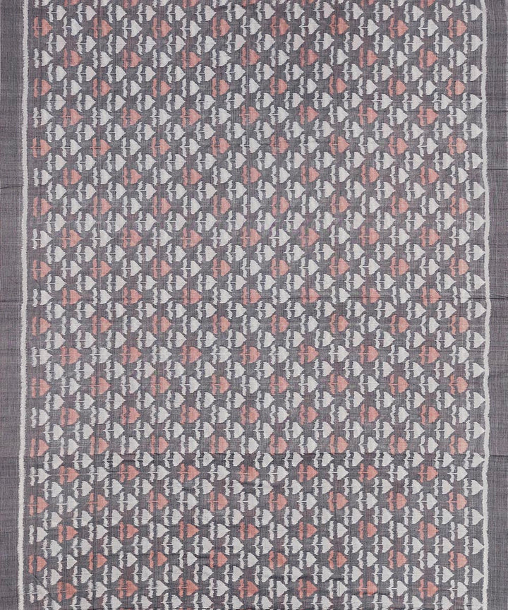 Grey white handwoven cotton sambalpuri kurta material