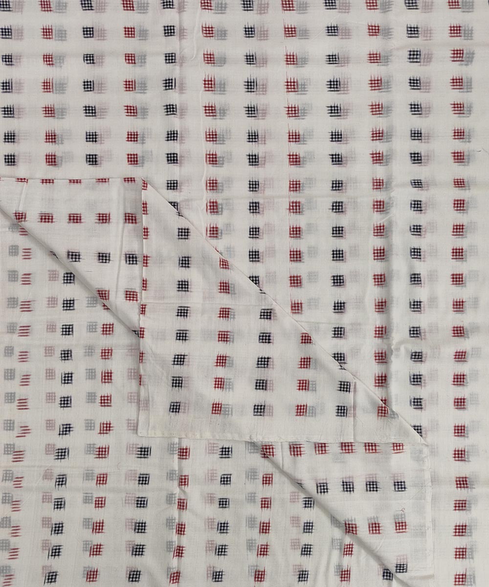 Offwhite handwoven cotton sambalpuri kurta material