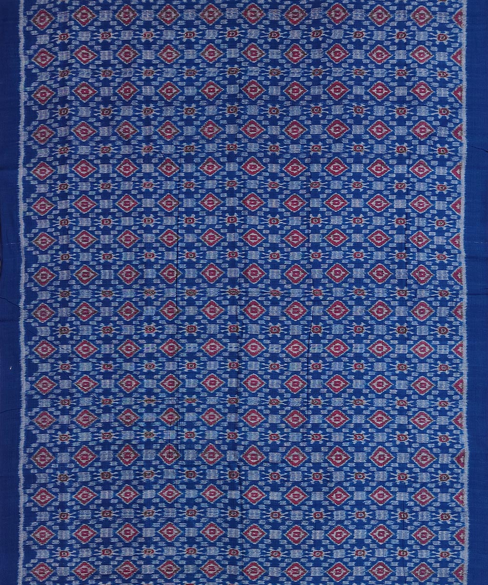 Navy blue cotton handwoven sambalpuri kurta material