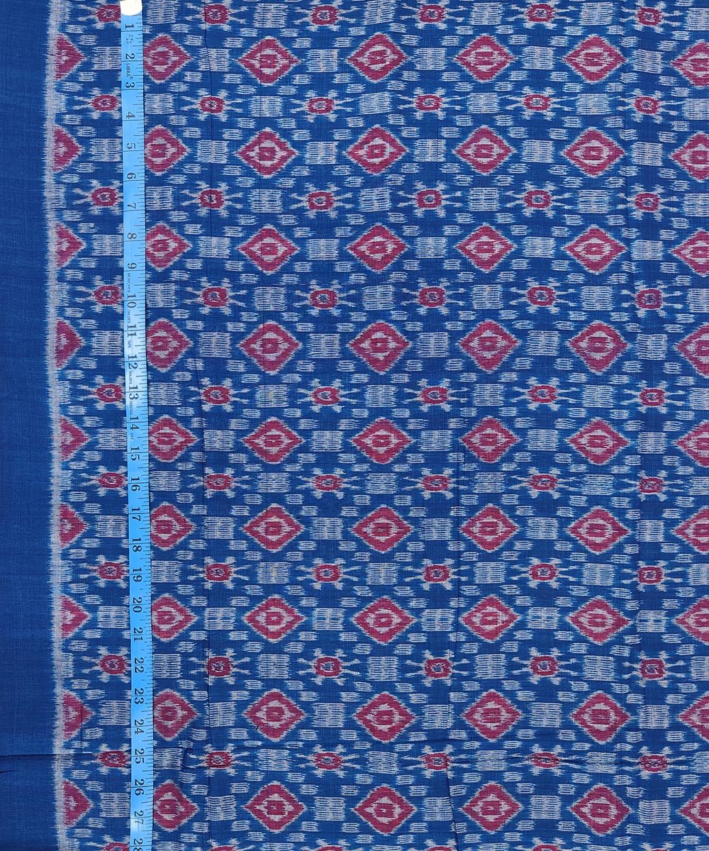 Navy blue cotton handwoven sambalpuri kurta material