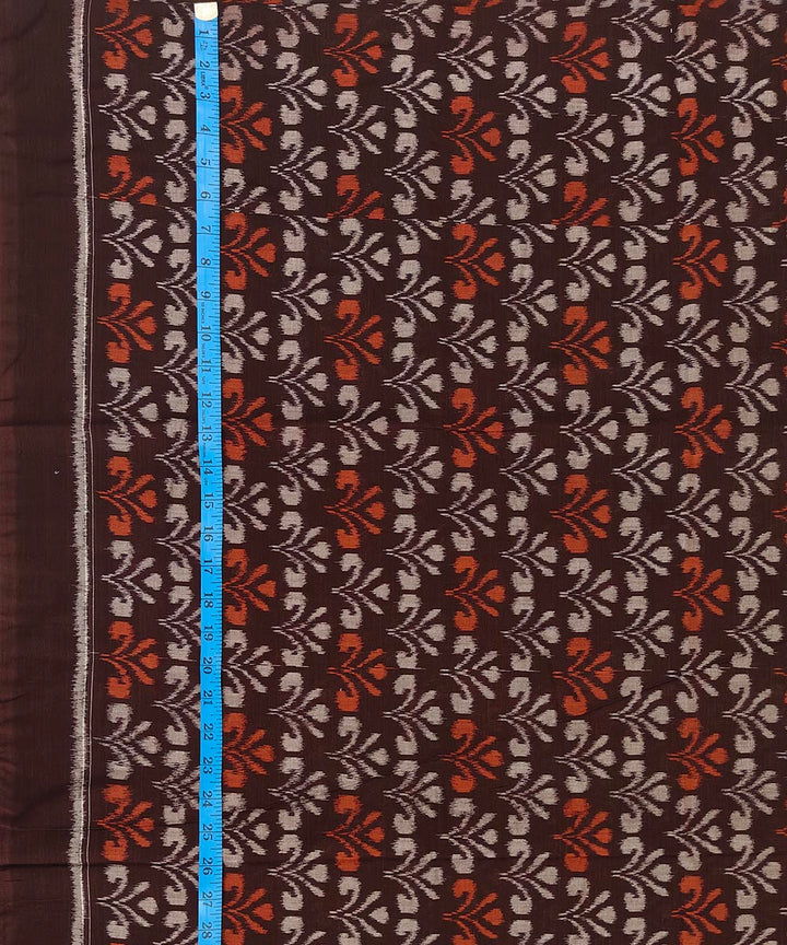 2.5 m Deep maroon handwoven cotton sambalpuri kurta material
