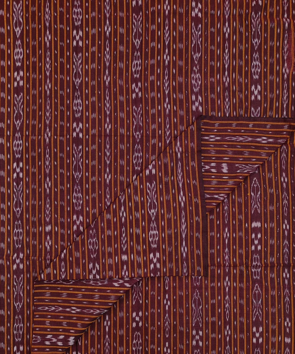 2.5m maroon handwoven cotton nuapatna kurta material