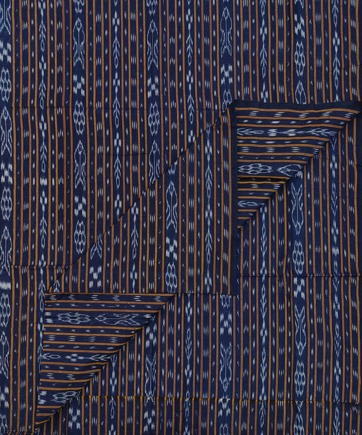 2.5m navy blue handwoven cotton nuapatna kurta material
