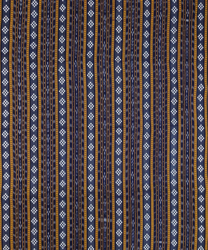 2.5m navy blue striped handwoven cotton nuapatna kurta material