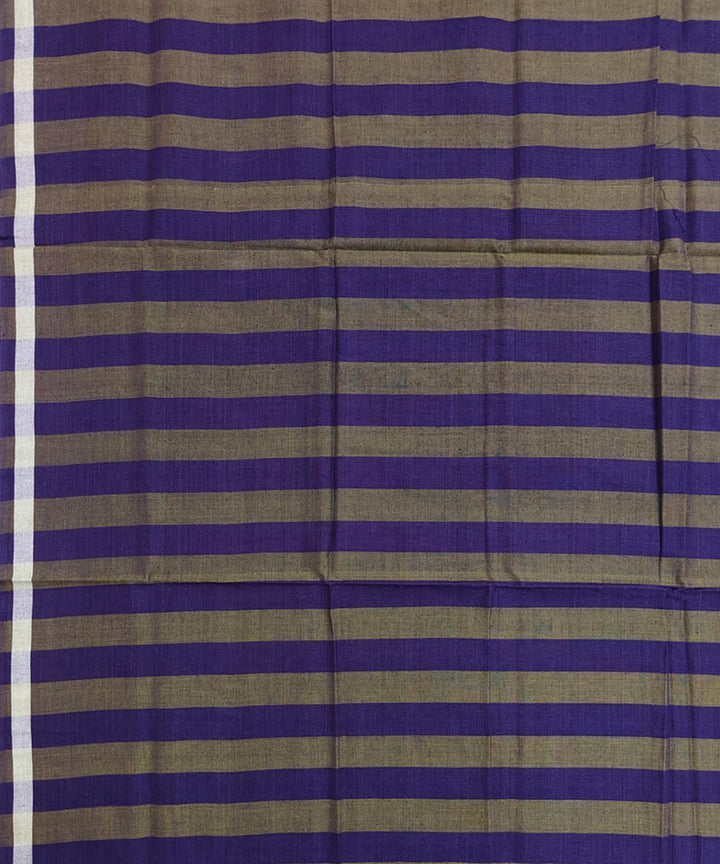 Violet grey stripe handwoven cotton nuapatna lungi