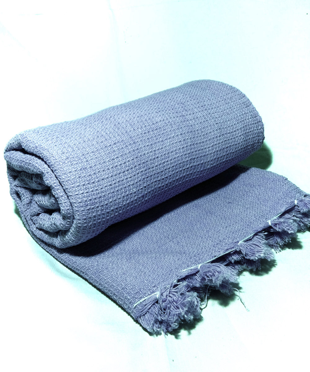 Sky blue handwoven cotton towel