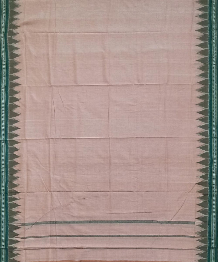 Beige handwoven cotton sambalpuri dhoti