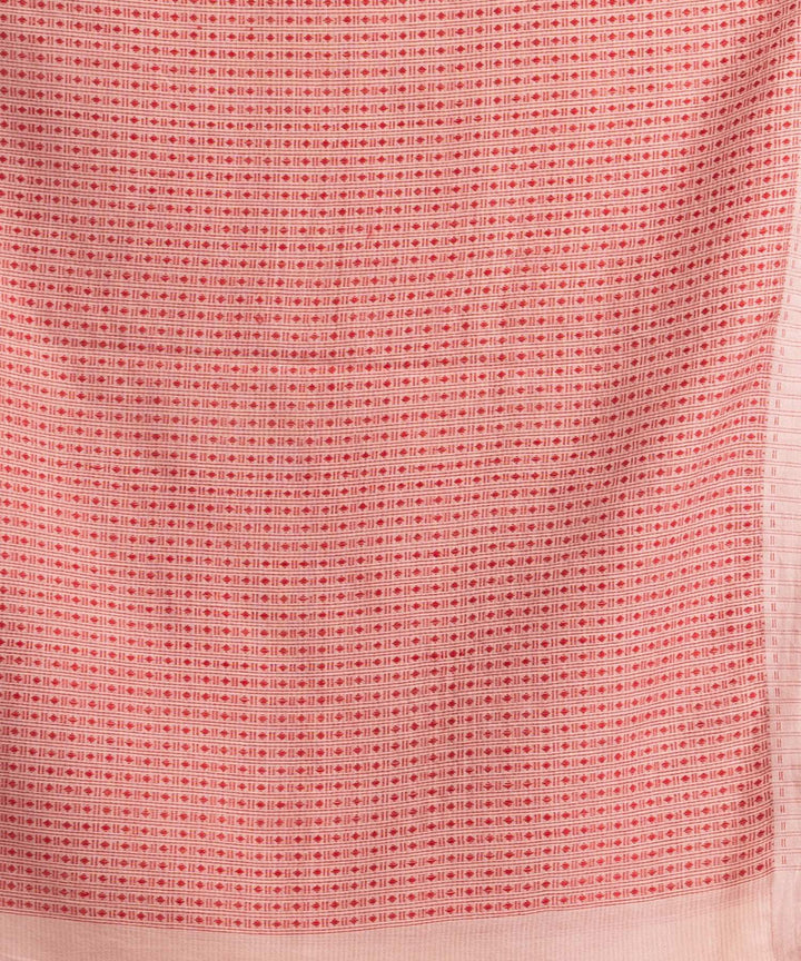 Crystal pink handwoven bengal cotton silk saree