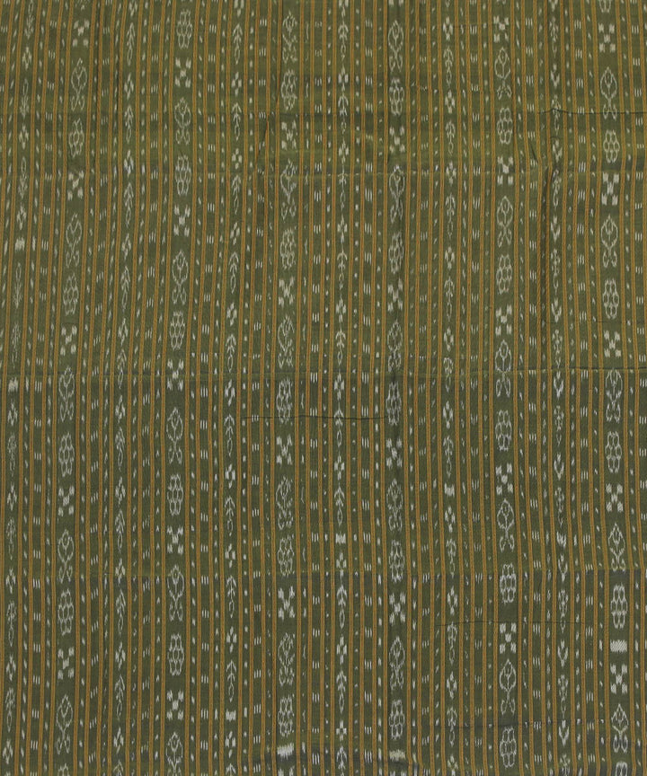 2.4 m olive green handwoven cotton nuapatna kurta material