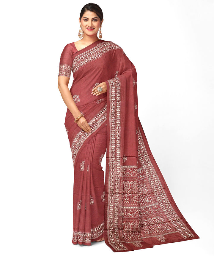 Bittersweet shimmer multicolor tussar silk handwoven odisha ikat saree