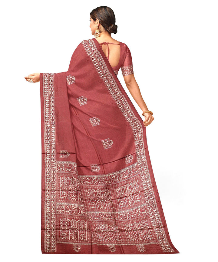 Bittersweet shimmer multicolor tussar silk handwoven odisha ikat saree