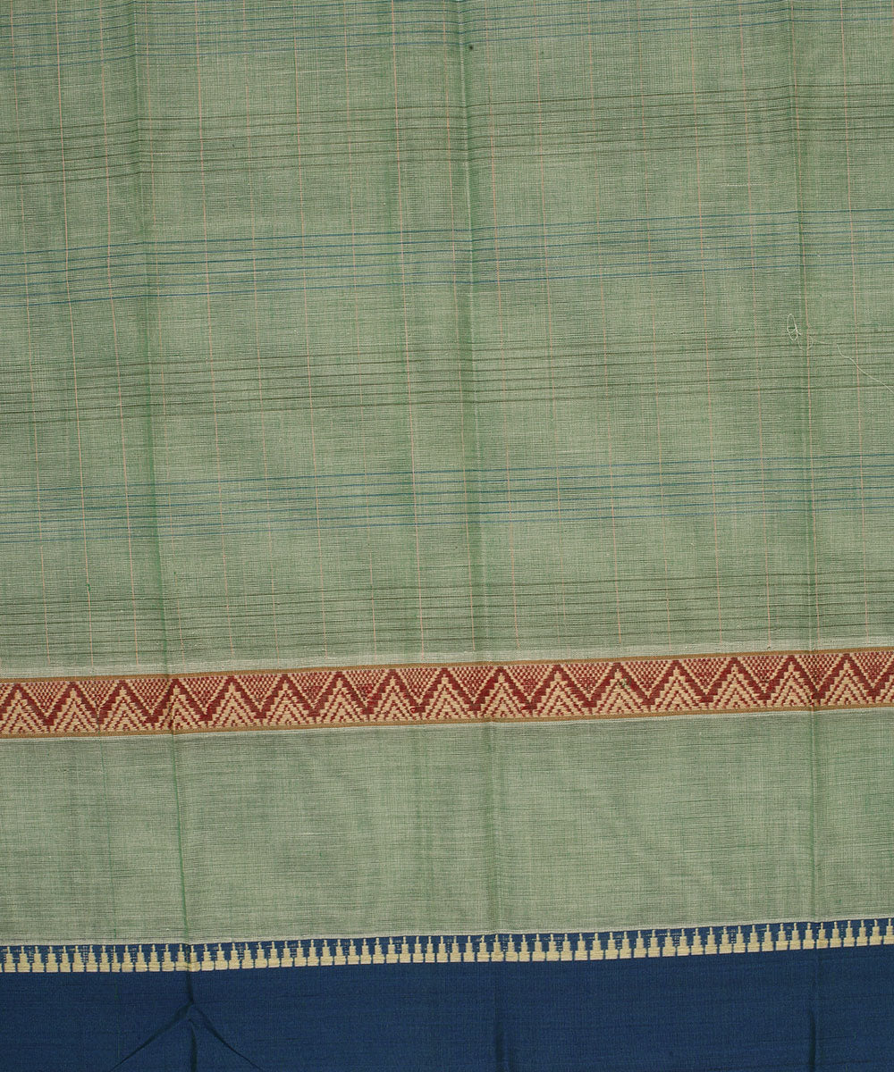 Light green handwoven narayanapet cotton saree