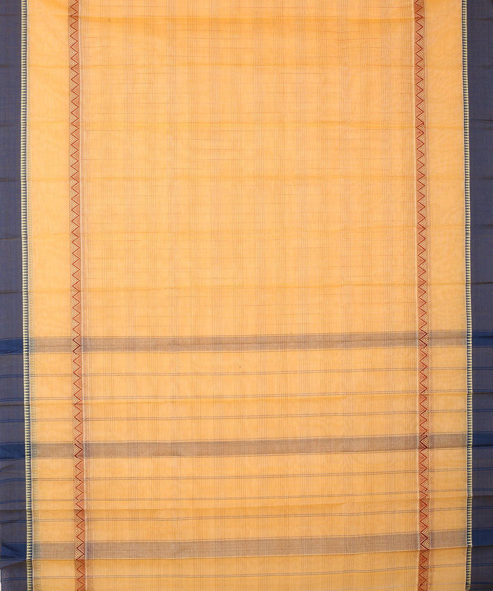 Yellow handloom narayanapet cotton saree