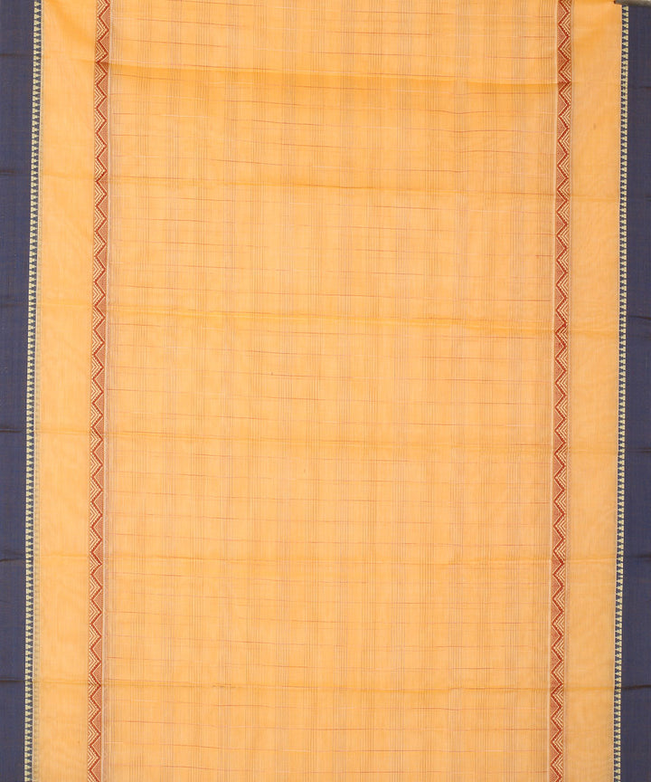 Yellow handloom narayanapet cotton saree
