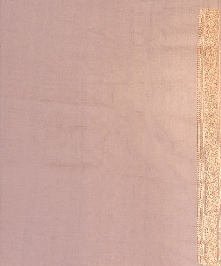 Grey silk handwoven banarasi saree