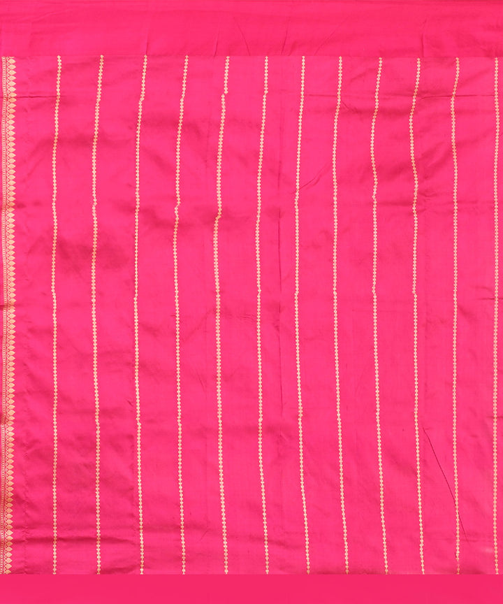 Parrot green silk handwoven banarasi saree