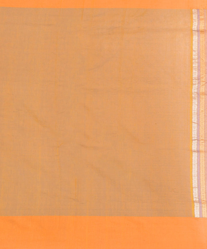 Grey yellow dual tone silk handwoven banarasi saree