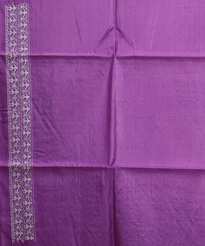 African violet multicolor tussar silk handwoven odisha ikat saree