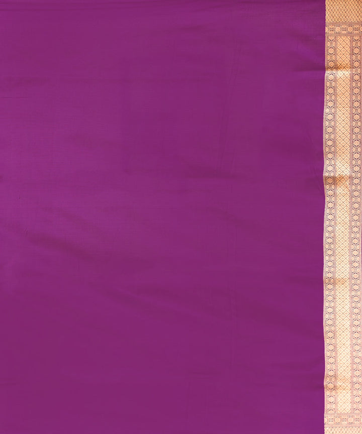 Purple silk handloom banarasi saree