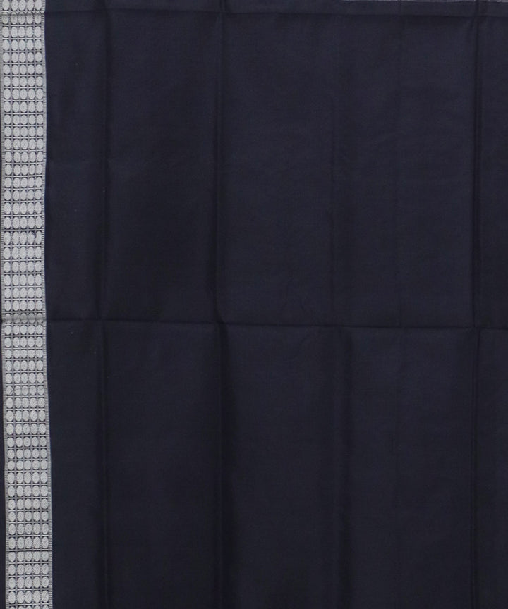 Rose quartz pink black border silk handwoven bomkai saree