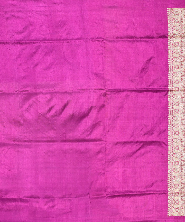 Purple handloom silk banarasi saree