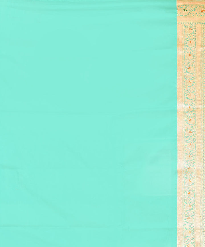 Lime green silk banarasi handwoven saree