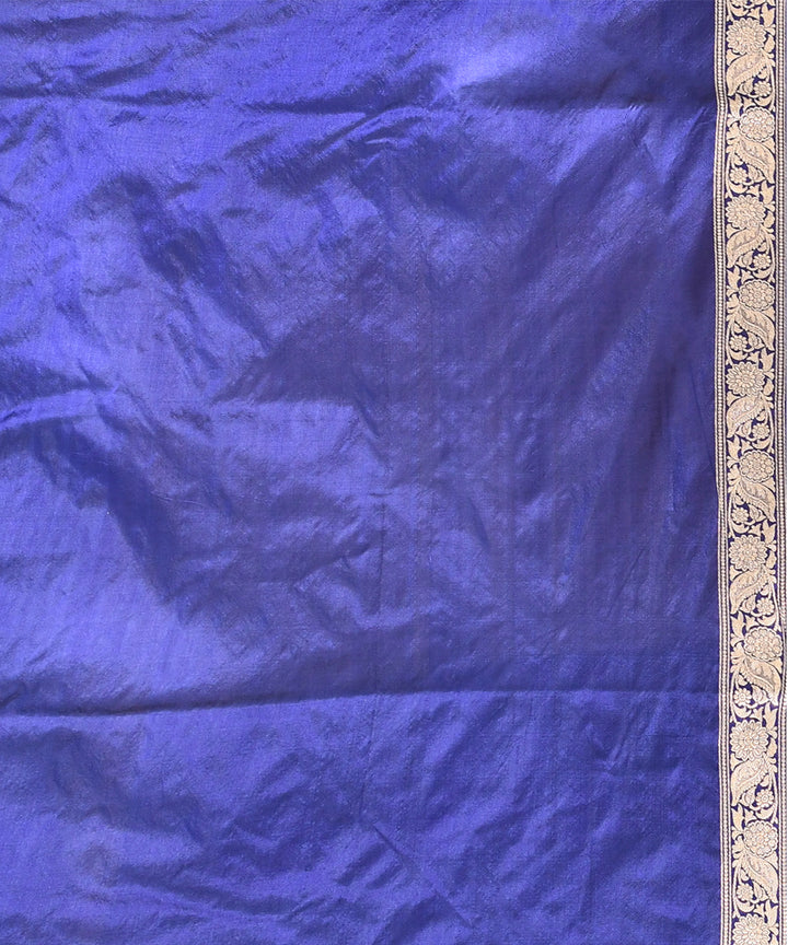 Royal blue silk handwoven banarasi saree