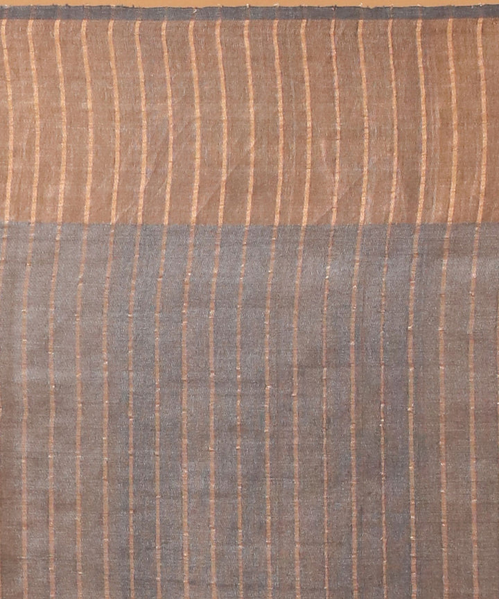 Black white chhattisgarh handloom tussar silk saree