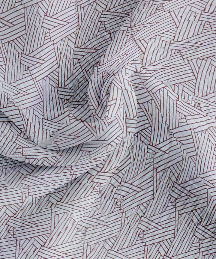 White orange hand block printed king size cotton double bedsheet