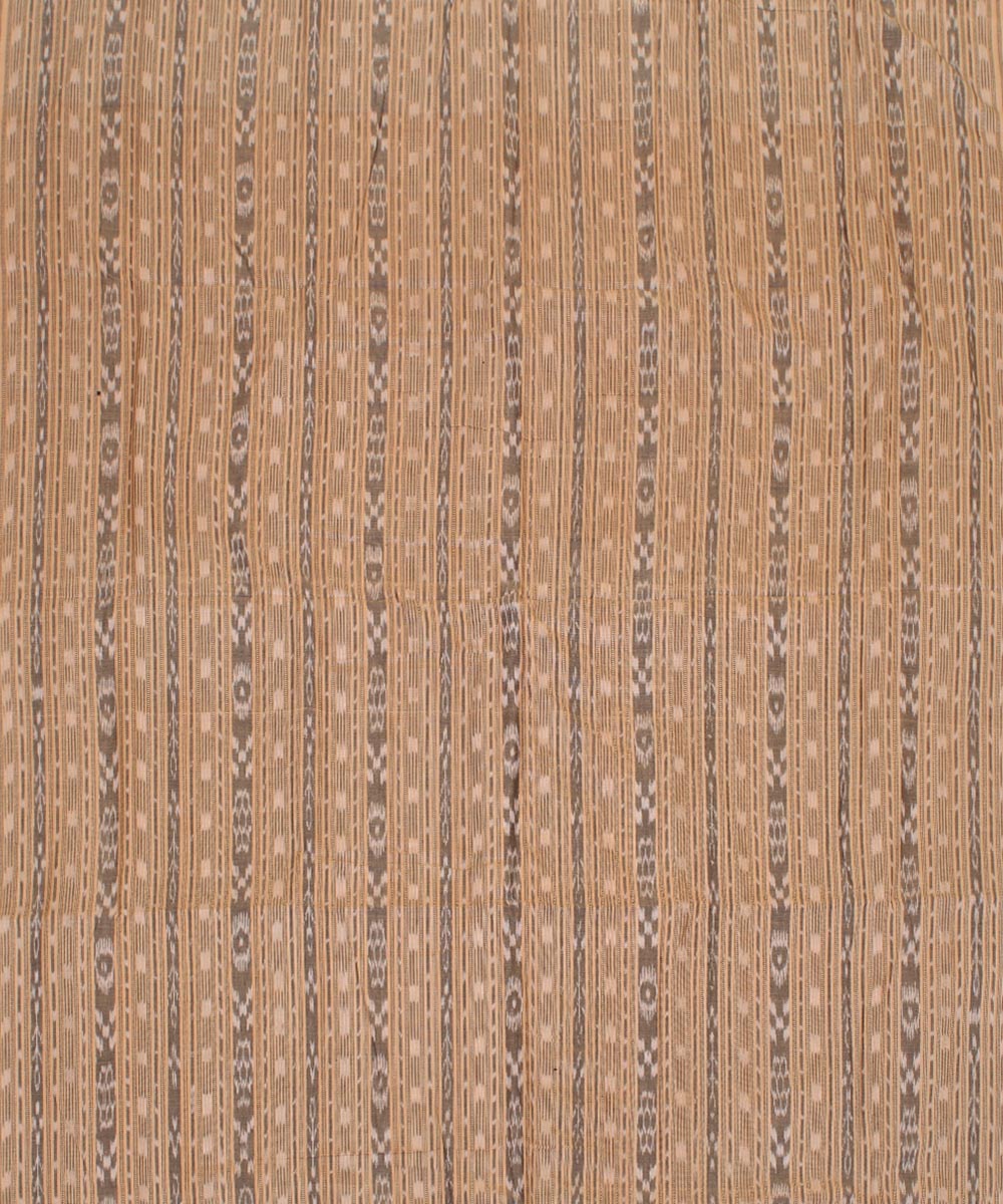 2.4 m brown black handwoven cotton nuapatna kurta material