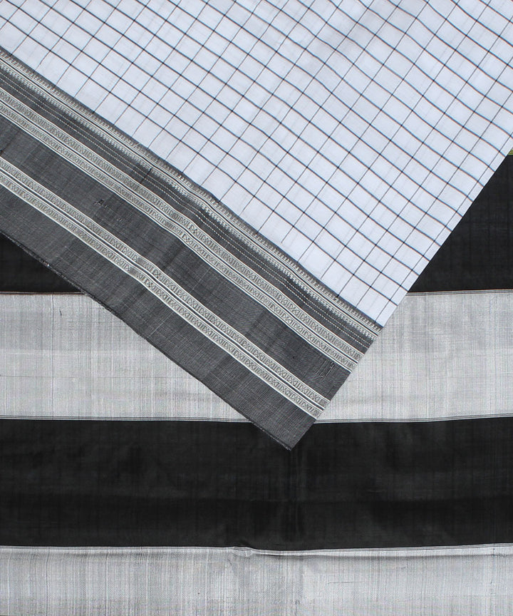 Cyan blue purple stripes grey gayatri cotton handloom ilkal saree