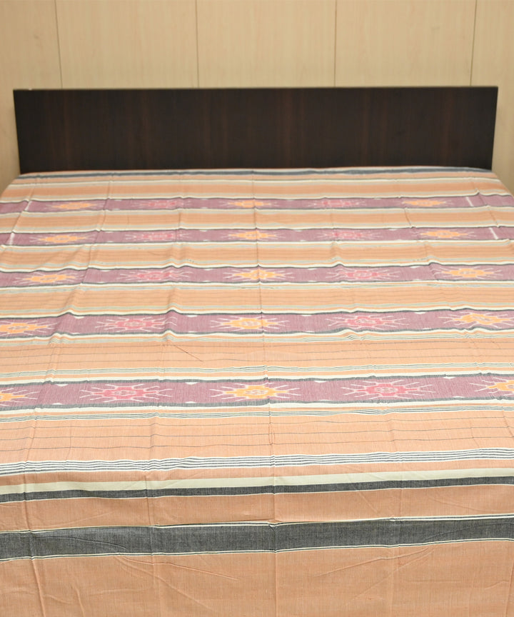 Copper cameo pink traditional handmade sambalpuri cotton bedsheet