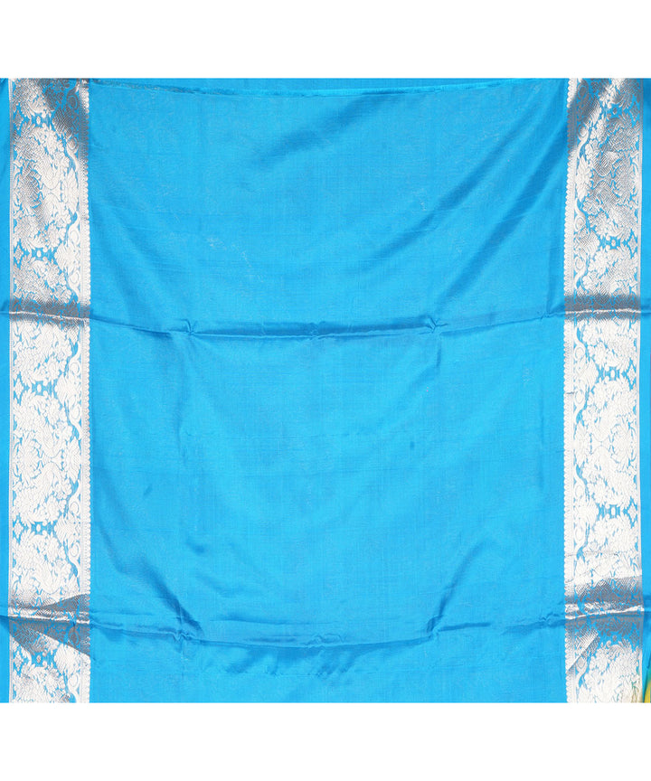 Pink cyan blue silk handloom venkatagiri saree