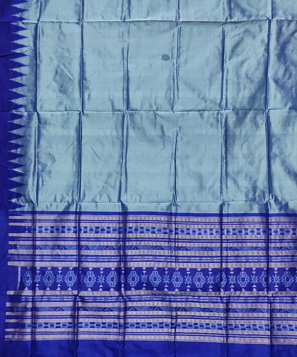 Blue grey handloom silk sambalpuri dupatta