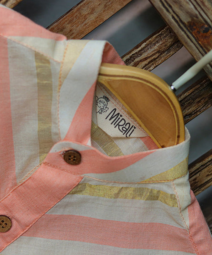 Eka white handwoven cotton shirt